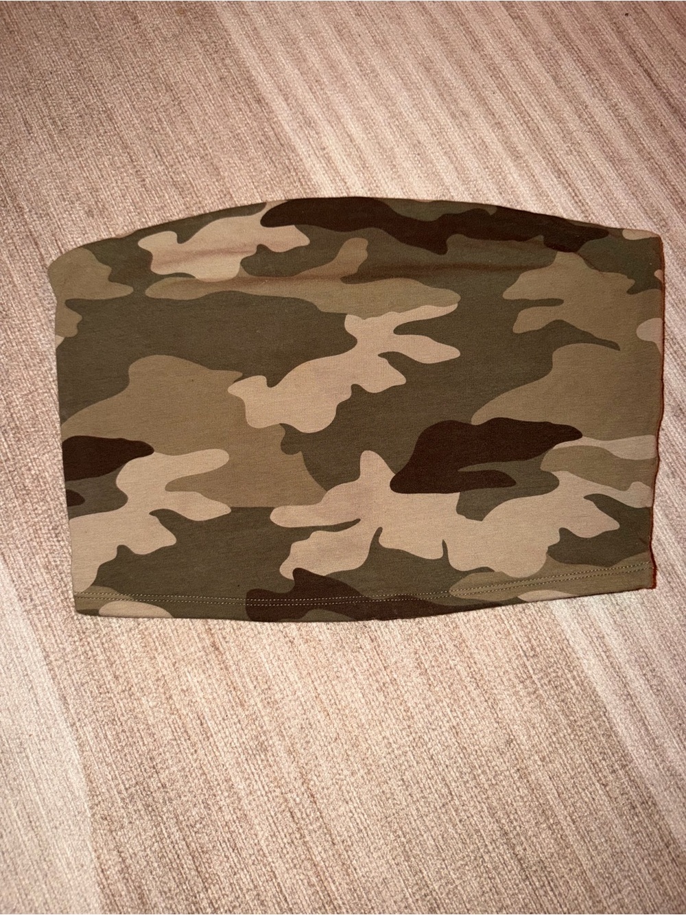 Garage Olive Green Camo Strapless Tube Top